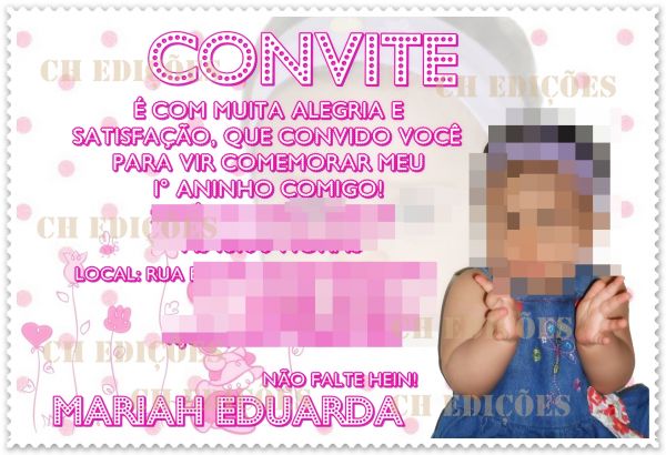 Convite com foto